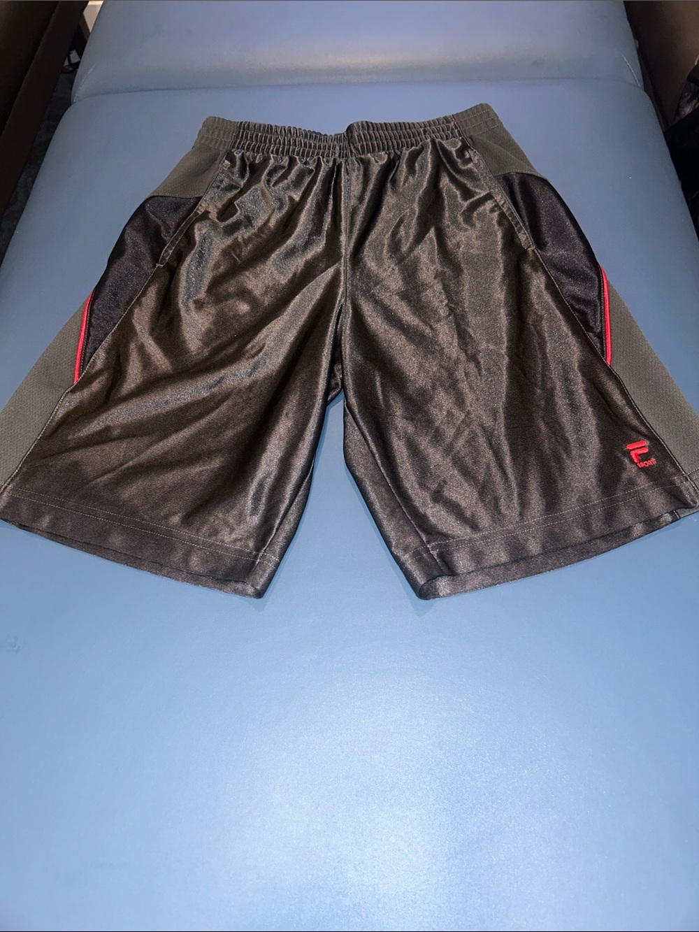 Fila Gray Athletic Shorts with Red Trim